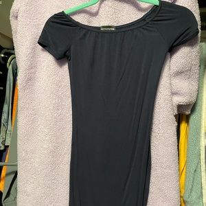 Pretty Little Things Navy Blue Off Shoulder Body Con